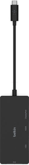 Belkin Μετατροπέας USB-C male σε DVI-I / DisplayPort / HDMI / VGA female 1τμχ AVC003btBK - Image 3