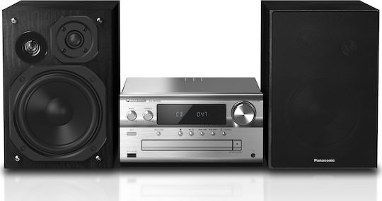 Panasonic Ηχοσύστημα 2.0 SC-PMX94 SC-PMX94EG-S 120W με CD Player και Bluetooth Ασημί