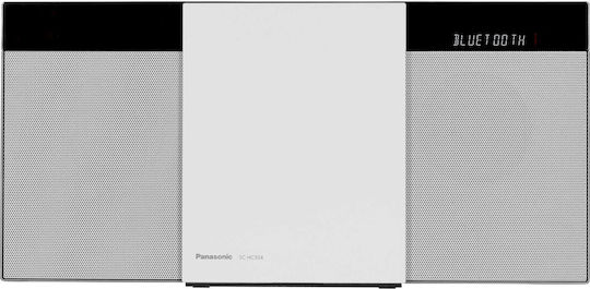 Panasonic Ηχοσύστημα 2.0 SC-HC304 SC-HC304EG-W 20W με CD Player και Bluetooth Λευκό
