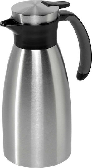 Emsa Thermal Jug Κανάτα Θερμός Ανοξείδωτο 1lt Ασημί με Λαβή 508932