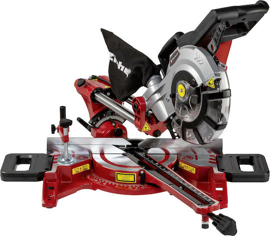 Einhell TC-SM 2131/1 Dual Φαλτσοπρίονο Ρεύματος Συρόμενο με Ισχύ 1500W, Οδηγό Laser, Δίσκο Κοπής Διαμέτρου 210mm & Ταχύτητα Κοπής 4900rpm - Image 2