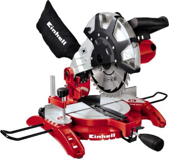 Einhell TH-MS 2513L Φαλτσοπρίονο Ρεύματος με Ισχύ 1600W, Οδηγό Laser, Δίσκο Κοπής Διαμέτρου 250mm & Ταχύτητα Κοπής 4000rpm