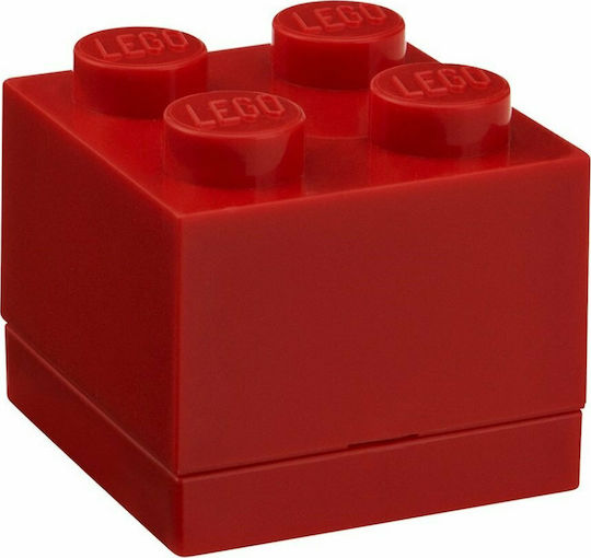 Room Copenhagen Lego Mini Box 4 Πλαστικό Παιδικό Δοχείο Φαγητού Κόκκινο 4.6 x 4.6 x 4.3εκ. 40111730