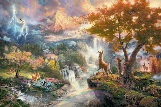 Puzzle Kinkade Disney Bambi 2D 1000 Κομμάτια 59486 - Image 2