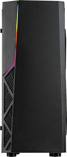 Inter-Tech B-02 RGB Gaming Midi Tower Κουτί Υπολογιστή με Πλαϊνό Παράθυρο Μαύρο - Image 2