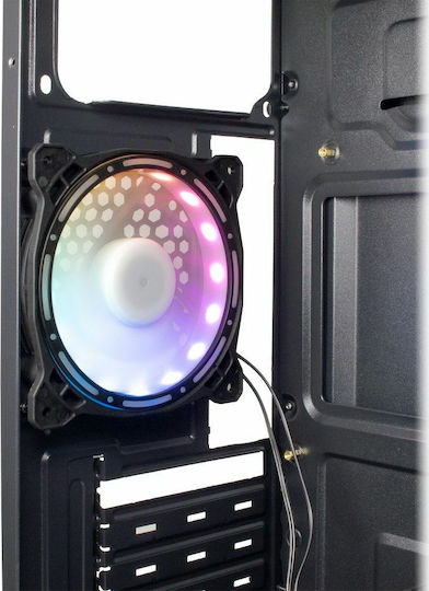 Inter-Tech B-02 RGB Gaming Midi Tower Κουτί Υπολογιστή με Πλαϊνό Παράθυρο Μαύρο - Image 9