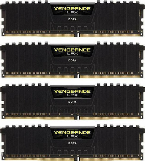 Corsair Vengeance LPX DDR4 32GB RAM με 4x8GB Modules και Ταχύτητα 3200 για Desktop CMK32GX4M4B3200C16 - Image 2