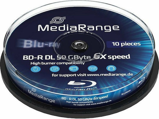 MediaRange Εγγράψιμα BD-R 6x Dual Layer 50GB Cake Box 10τμχ MR507 - Image 2