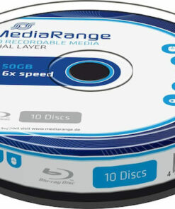 MediaRange Εγγράψιμα BD-R 6x Dual Layer 50GB Cake Box 10τμχ MR507