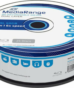 MediaRange Εγγράψιμα BD-R 6x Dual Layer 50GB Cake Box 25τμχ MR508