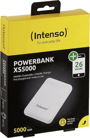 Intenso XS Power Bank 5000mAh με Θύρα USB-A και Θύρα USB-C Λευκό - Image 2