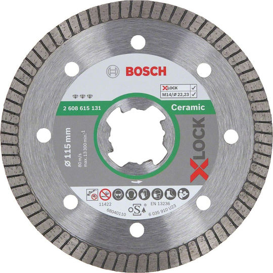 Bosch X-Lock Best for Ceramic Δίσκος Κοπής Δομικών Υλικών 115mm 2608615131 - Image 2