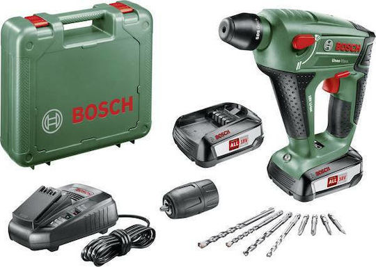 Bosch Uneo Maxx Κρουστικό Σκαπτικό Πιστολέτο Μπαταρίας 18V 2x2.5Ah με Υποδοχή SDS Plus 0603952327