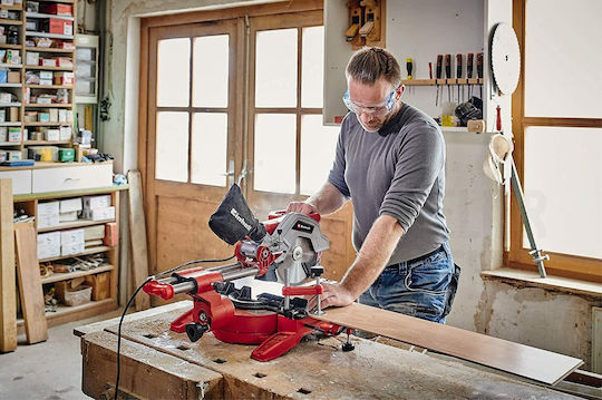 Einhell TC-MS 216 Φαλτσοπρίονο Ρεύματος με Ισχύ 1400W, Δίσκο Κοπής Διαμέτρου 216mm & Ταχύτητα Κοπής 5000rpm - Image 2