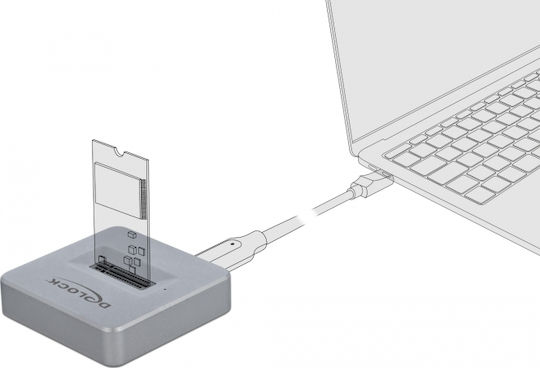 DeLock Docking Station Σκληρών Δίσκων PCIe M.2 (2280)" με σύνδεση USB-C (64000) - Image 2