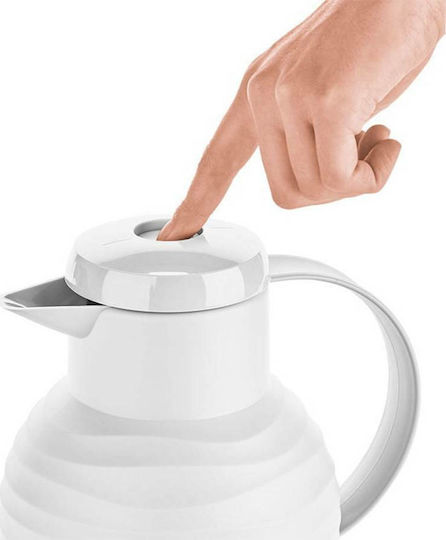 Emsa Jug Quick Press Κανάτα Θερμός Πλαστικό 1lt Λευκό με Λαβή 3110600344 - Image 4