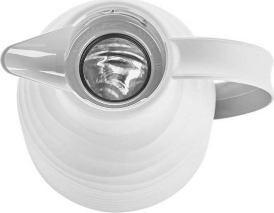 Emsa Jug Quick Press Κανάτα Θερμός Πλαστικό 1lt Λευκό με Λαβή 3110600344 - Image 3