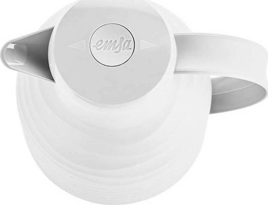 Emsa Jug Quick Press Κανάτα Θερμός Πλαστικό 1lt Λευκό με Λαβή 3110600344 - Image 2