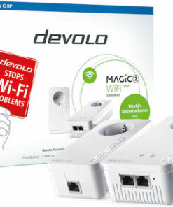 Alternative view of Devolo Magic 2 WiFi next Powerline Διπλού Kit για Ασύρματη Σύνδεση Wi‑Fi 5 με Passthrough Πρίζα και 2 Θύρες Gigabit Ethernet