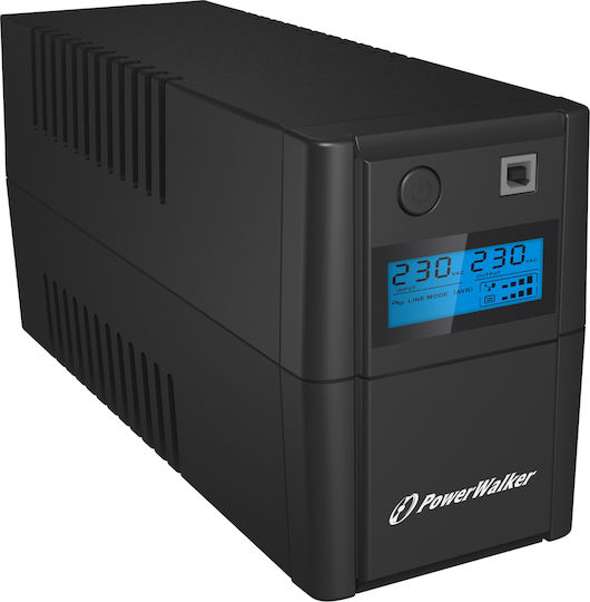 Powerwalker VI 850 SE LCD UPS Line-Interactive 850VA 480W με 2 Schuko Πρίζες - Image 2