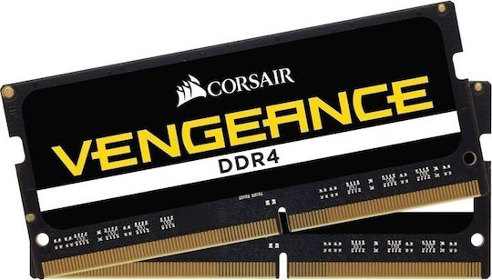 Corsair Vengeance DDR4 16GB RAM με 2x8GB Modules και Ταχύτητα 2666 για Laptop CMSX16GX4M2A2666C18 - Image 2