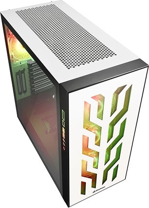 Sharkoon Elite Shark CA300T Gaming Midi Tower Κουτί Υπολογιστή με Πλαϊνό Παράθυρο και RGB Φωτισμό Λευκό - Image 3