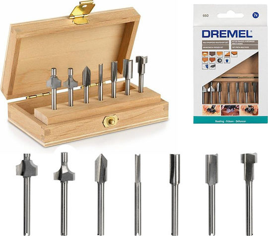 Dremel Σετ Φρέζες HSS για Διαμόρφωση Ακμών σε Ξύλο 7τμχ
