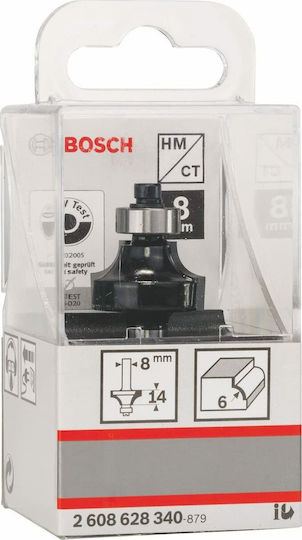 Bosch Φρέζα Στρογγυλέματος σε Ξύλο 6mm x 24.7mm x 8mm με Οδηγό και Ρουλεμάν - Image 3