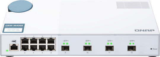 QNap QSW-M408S Managed L2 Switch με 8 Θύρες Gigabit (1Gbps) Ethernet και 4 SFP Θύρες - Image 2