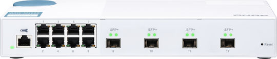 QNap QSW-M408S Managed L2 Switch με 8 Θύρες Gigabit (1Gbps) Ethernet και 4 SFP Θύρες