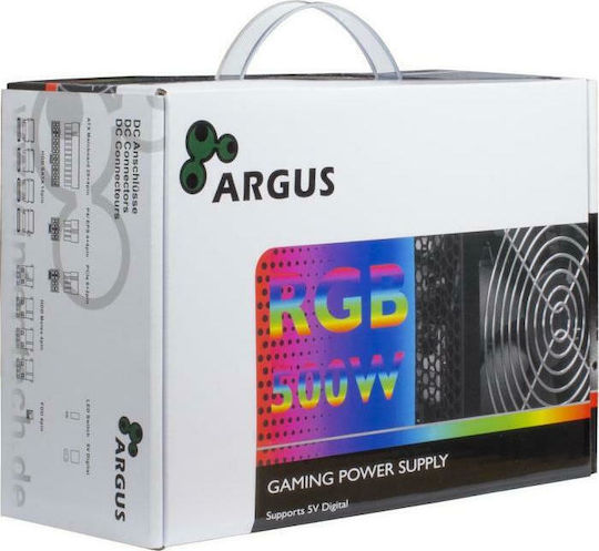 Inter-Tech Argus RGB II 500W Μαύρο Τροφοδοτικό Υπολογιστή Full Wired 80 Plus Bronze - Image 2