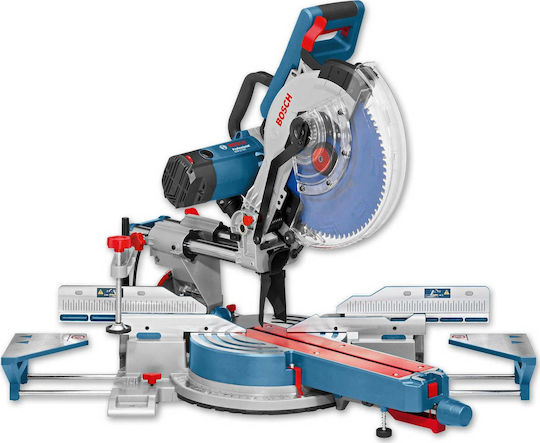 Bosch GCM 12 SDE Professional Φαλτσοπρίονο Ρεύματος Συρόμενο με Ισχύ 1800W, Δίσκο Κοπής Διαμέτρου 305mm & Ταχύτητα Κοπής 4000rpm