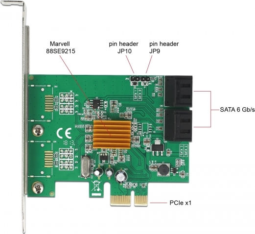 DeLock Κάρτα PCIe σε 4 θύρες SATA (90382) - Image 4