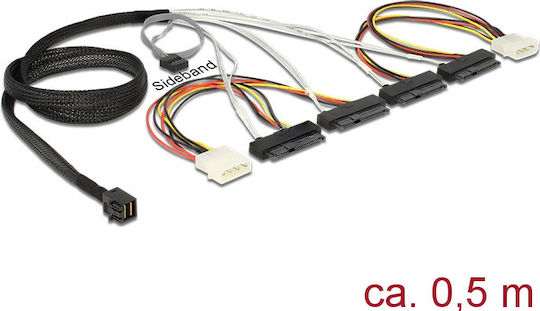 DeLock SAS - SAS Cable 50cm Μαύρο (83390) - Image 2
