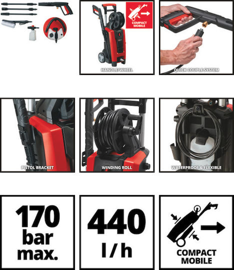 Einhell TE-HP 170 Πλυστικό Ρεύματος 2300W με Πίεση 170bar - Image 3