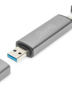 Alternative view of Digitus Card Reader USB 3.0 Type-C για SD/microSD Γκρι (DA-70886)