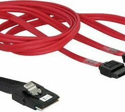 DeLock Mini SAS - 7-Pin SATA III Cable 50cm Κόκκινο (83057)