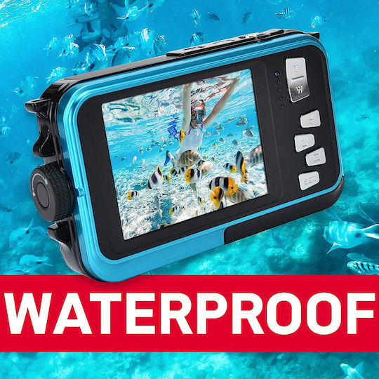 AgfaPhoto Realishot WP8000 Compact Φωτογραφική Μηχανή 8MP με Οθόνη 2.7" και Ανάλυση Video 2688 x 1520 pixels Μπλε - Image 2