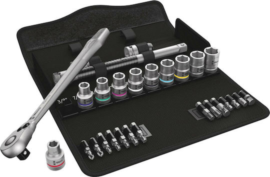 Wera 8100 SC 11 Drive imperial Καστάνια με Καρυδάκια 12" 28τμχ