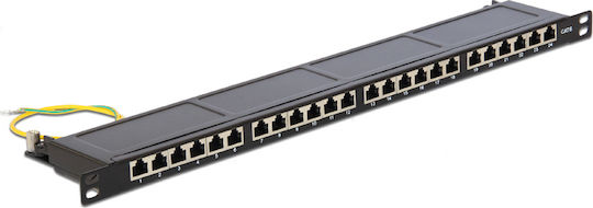 DeLock Patch Panel για Rack 0.5U 19" 24 Θυρών Μαύρο 43316 - Image 2