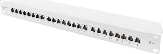 Digitus Patch Panel Shielded για Rack 1U 19" 24 Θυρών cat6a Γκρι DN-91624S-EA - Image 2