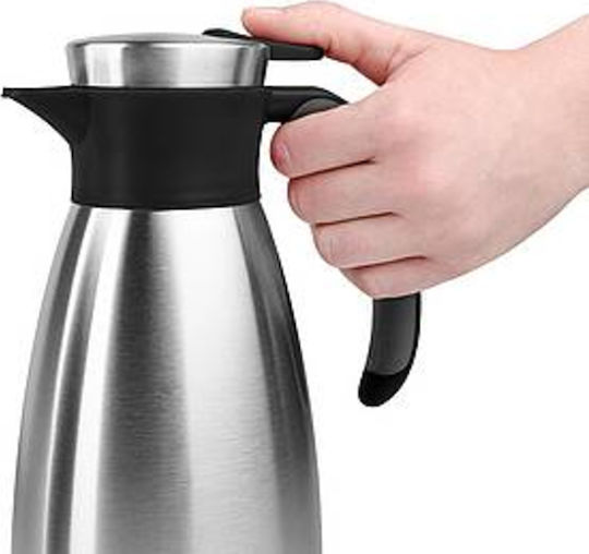 Emsa Thermal Jug Κανάτα Θερμός Ανοξείδωτο 1lt Ασημί με Λαβή 508932 - Image 5