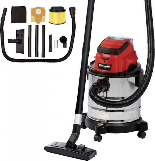 Einhell Tcvc 18/20 Lisolo Επαναφορτιζόμενη Σκούπα Υγρών / Στερεών Χωρίς Φορτιστή και Μπαταρία με Ανοξείδωτο Κάδο 20lt - Image 2