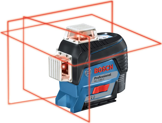 Bosch GLL 3-80 C Professional Αυτορυθμιζόμενο Γραμμικό Αλφάδι Laser Κόκκινης Δέσμης 12V με Εύρος Εργασίας 30m - Image 2