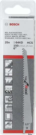 Bosch Σπαθόλαμες S 644 D Top for Wood Λάμες για Ξύλο 25τμχ - Image 2