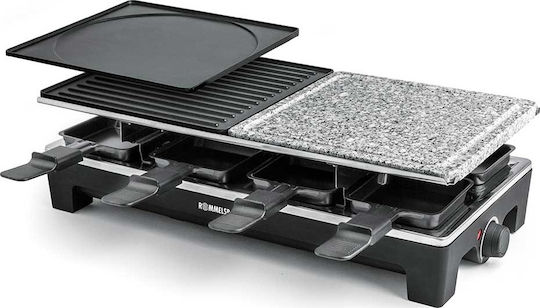 Rommelsbacher RCS 1350 Επιτραπέζια Ηλεκτρική Ψησταριά Raclette Λείας και Αυλακωτής Πλάκας 1350W με Ρυθμιζόμενο Θερμοστάτη 48.5x23.3εκ. - Image 2
