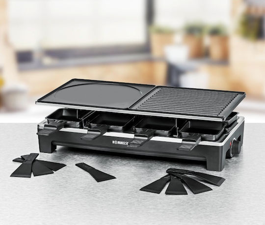 Rommelsbacher RCS 1350 Επιτραπέζια Ηλεκτρική Ψησταριά Raclette Λείας και Αυλακωτής Πλάκας 1350W με Ρυθμιζόμενο Θερμοστάτη 48.5x23.3εκ. - Image 7