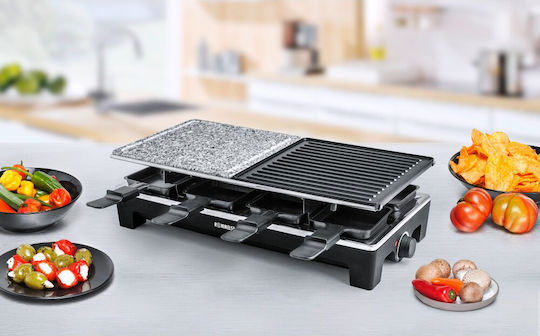 Rommelsbacher RCS 1350 Επιτραπέζια Ηλεκτρική Ψησταριά Raclette Λείας και Αυλακωτής Πλάκας 1350W με Ρυθμιζόμενο Θερμοστάτη 48.5x23.3εκ. - Image 6
