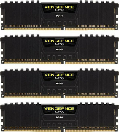 Corsair Vengeance LPX DDR4 64GB RAM με 4x16GB Modules και Ταχύτητα 2666 για Desktop CMK64GX4M4A2666C16 - Image 2