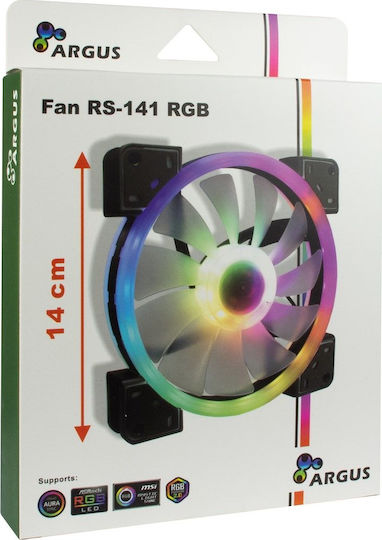 Inter-Tech Argus RS-141 RGB Case Fan 140mm με Σύνδεση 4-Pin PWM - Image 3